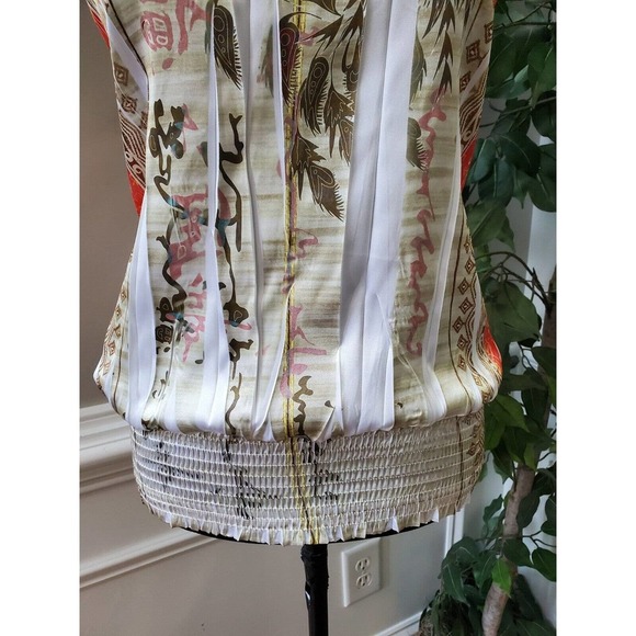 M.K.M Designs Women's Multicolor Polyester Halter Neck Sleeveless Top Blouse M - Picture 3 of 9